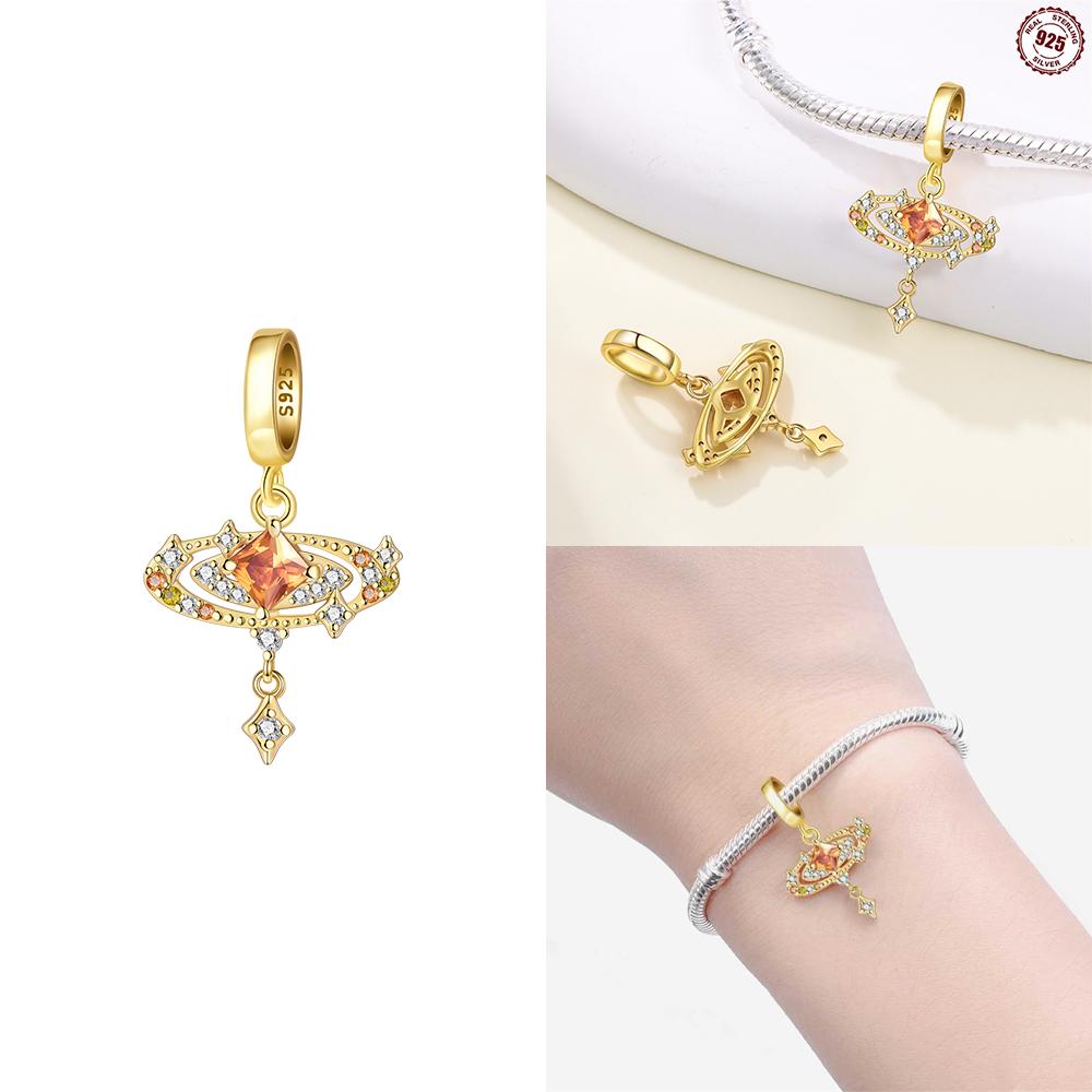 Exquisite Charm Gold Pearl Pendant Heart Love Beads Fit Copper Bracelet Jewelry Women Gift Diy Valentine'S Day Gift Necklace