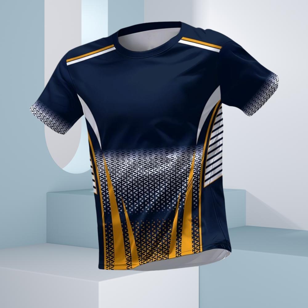 Summer T-shirt for Men,Sports T-shirt for Running and Fitness,Casual Round-neck T-shirt,Tennis and Badminton T-shirt for Men