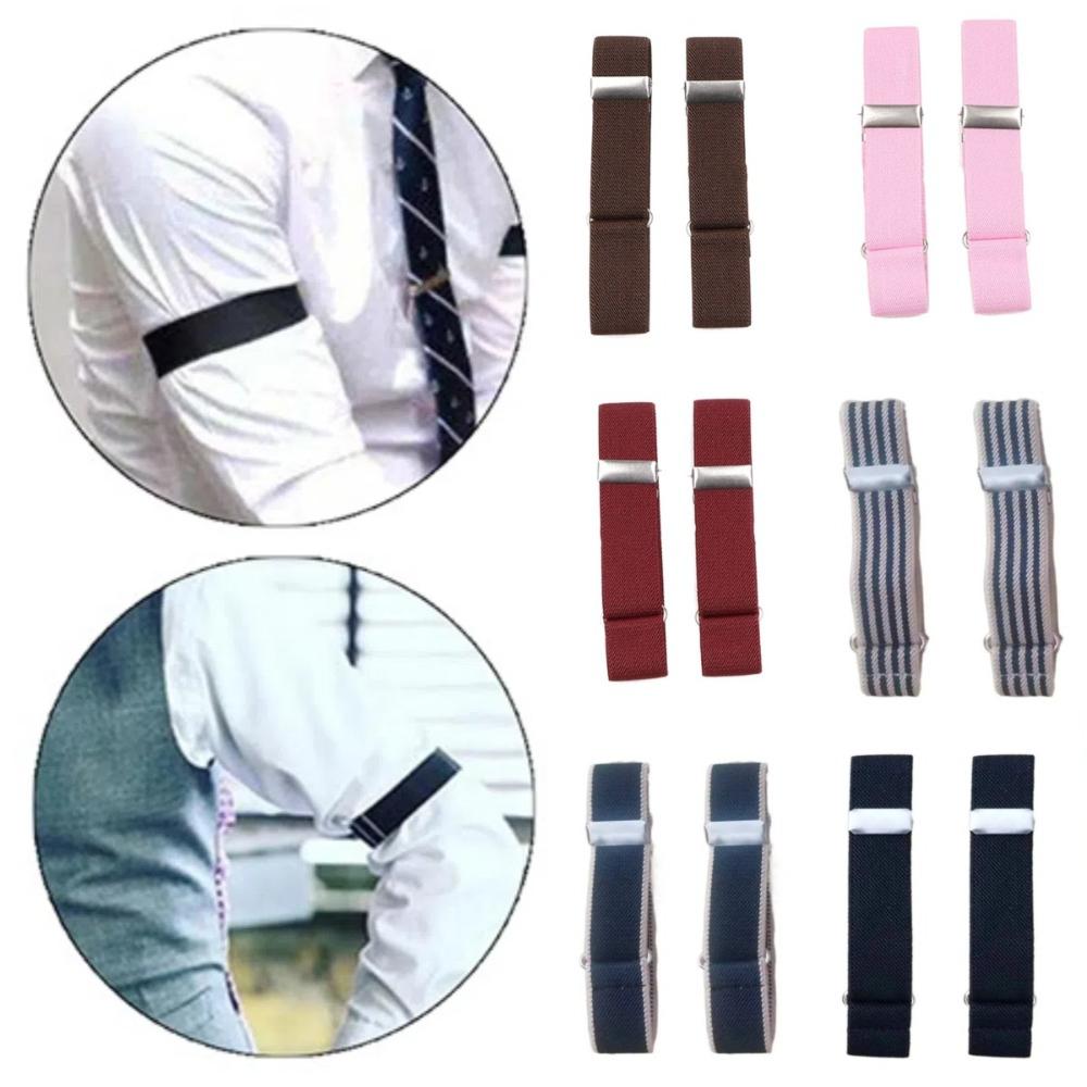 3Pairs Non-slip Elasticated Cuff Holder Hold Up Business Arm Band Fashion Sleeve Garter Strap  Groom