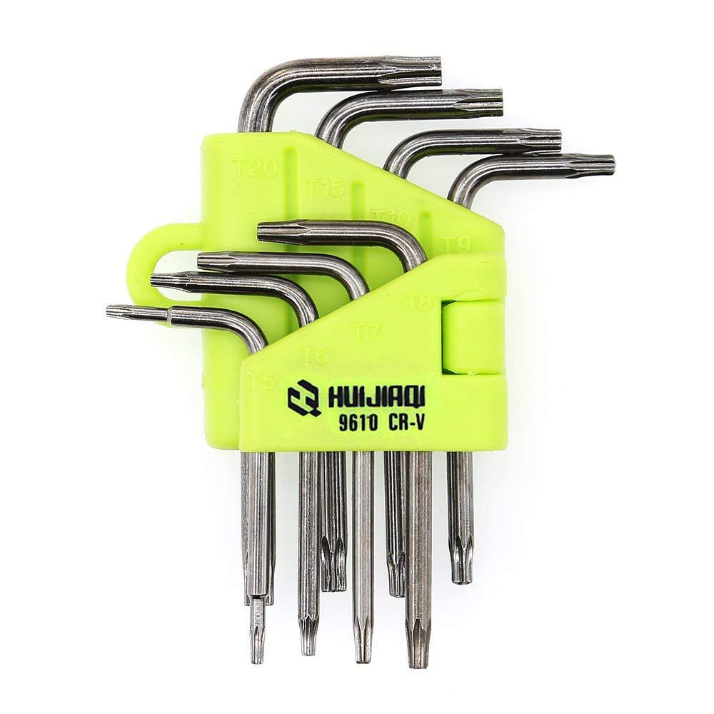 Torx Screwdriver Set with and T5 Hex Hex and Torx Compatible with for Mac and Hard Drive and Replacement (8-Piece Set) T6, T8, T9, T10, Star-Shaped