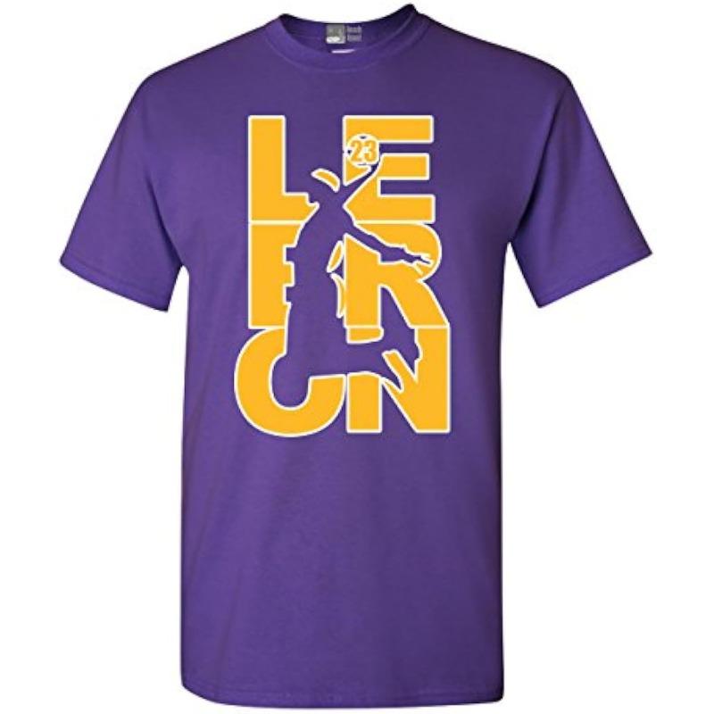 L23 23 LA Basketball Sports Fan Wear DT Adult T-Shirt Tee