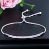 hot-selling creative exquisite hand jewelry micro-inlaid zircon single-row curved bracelet adjustable