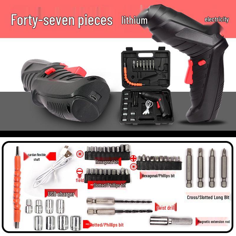 Special Offer: 4V Rechargeable Mini Electric Screwdriver and Drill Set with Lithium Battery