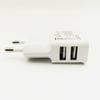 EU Plug 5V Dual USB Universal Mobile Phone Chargers Travel Power Charger Adapter Plug for For iPhone Samsung Xiaomi