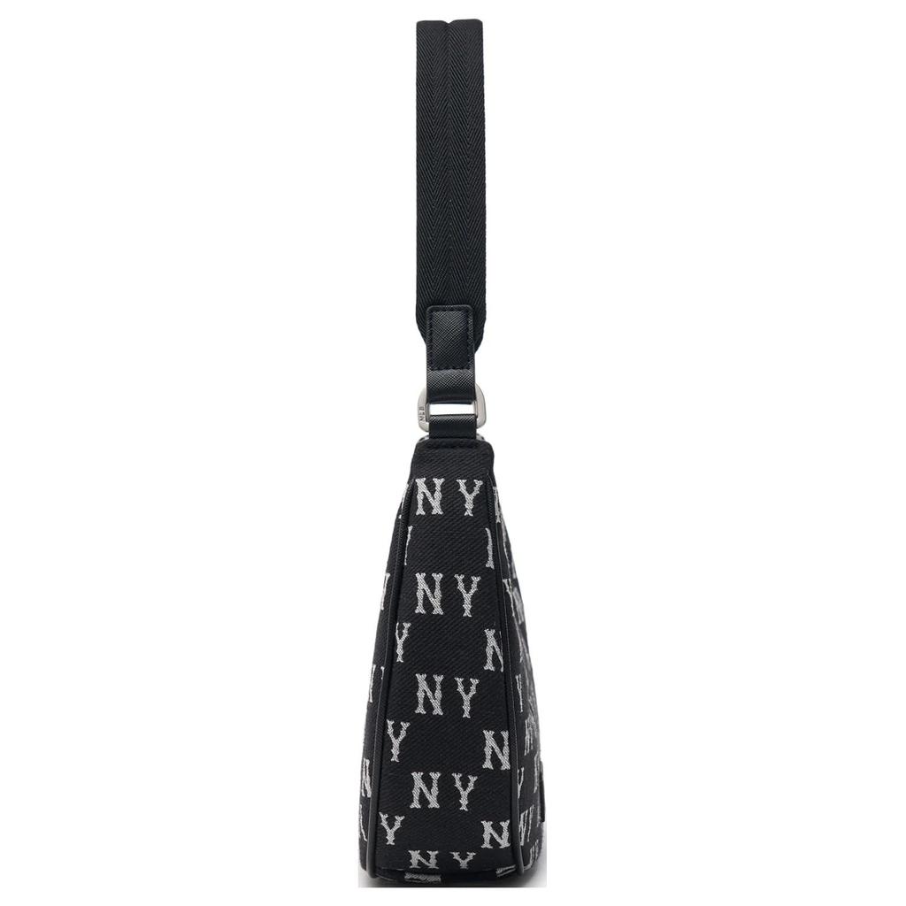 MLB New York Yankees Vintage Floral Casual Commuter Polyester Underarm Shoulder Tote Handbag Clutch Student Bag Unisex Bags Black 3ABQS014N-50BKS