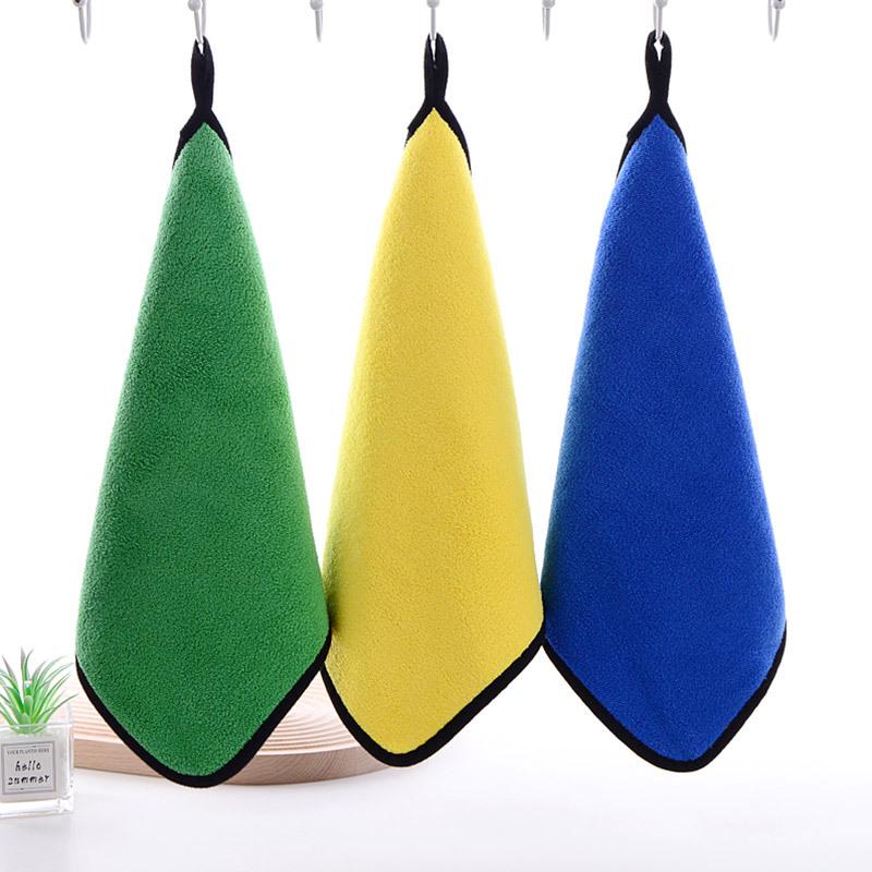 Double-Sided Coral Fleece Car Wash & Kitchen Microfiber Towel