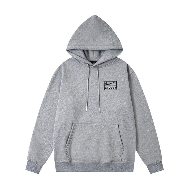 Unisex Oversized Cotton Hoodie With Minimalist Letter Embroidery Streetwear Casual Pullover Fall