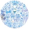 50 Cartoon Blue Bow Hand Tent Doodle Stickers DIY Decorative Guitar Notebook Suitcase