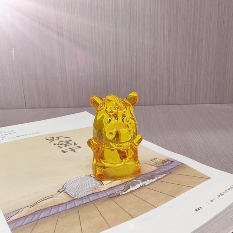 Year of the Horse 2026 Crystal Figurine, Zodiac Horse Glass Sculpture for Desktop Decor,Chinese Liuli Art Fengshui Ornament