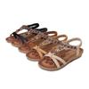 2025 Bohemian Rhinestone Women's Summer Sandals - Flat, Round & Open Toe