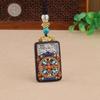 Ebony Tangka Necklace with Ethnic Na Fu Pendant - Buddha Amulet for Men & Women
