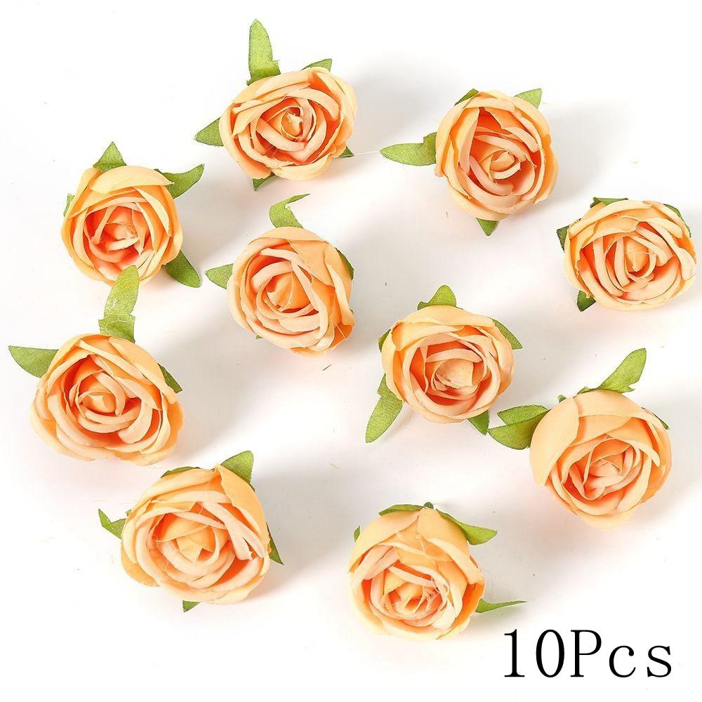 Autumn Orange Artificial Flowers Silk Fake Flowers for Home Room Decor Garden Wedding Decoration Bouquet Wreath Gift Accessories