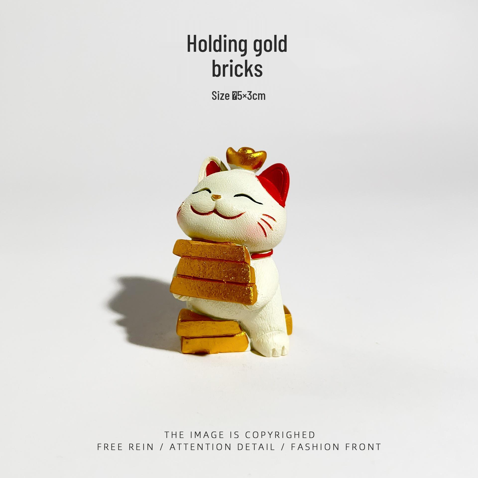 Mini Cat Workstation: Cute Decompression Kitten Ornament for Home, Office, Birthday Gift.