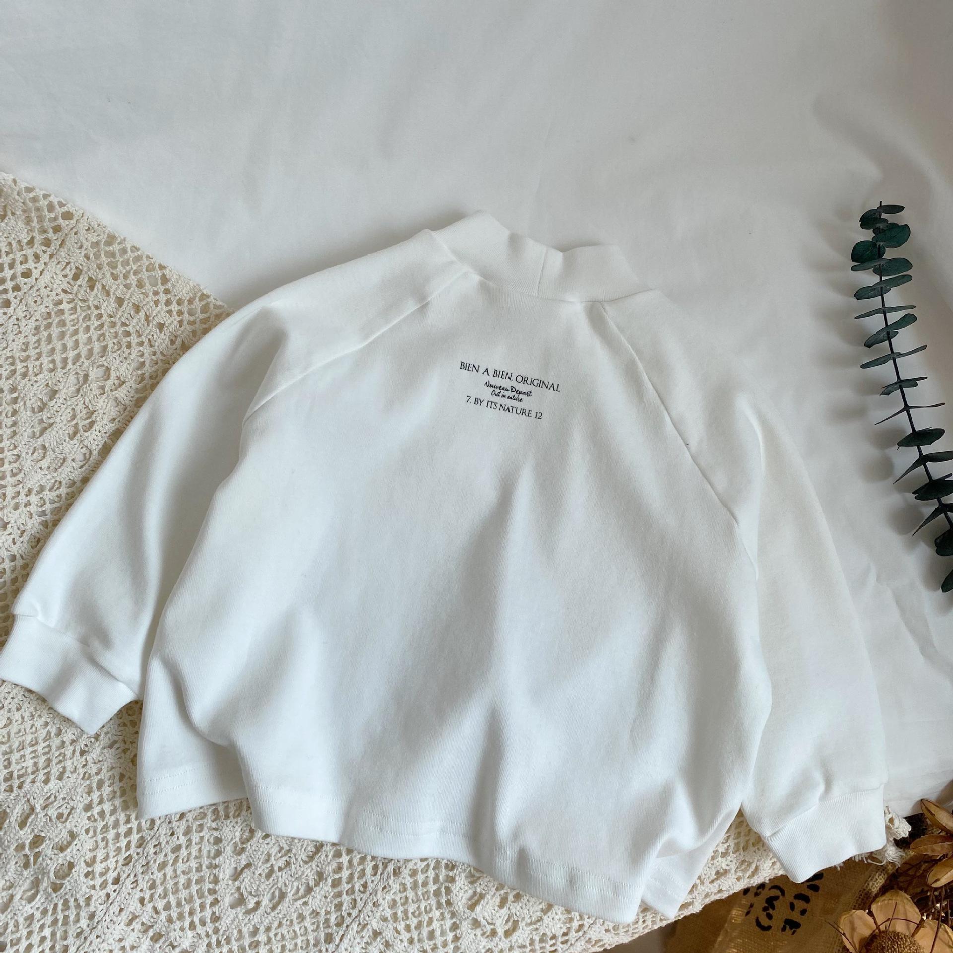 

GL-Kids Корейская весенняя унисекс трикотажная полуводолазка с длинным рукавом футболка для детей 90 cm