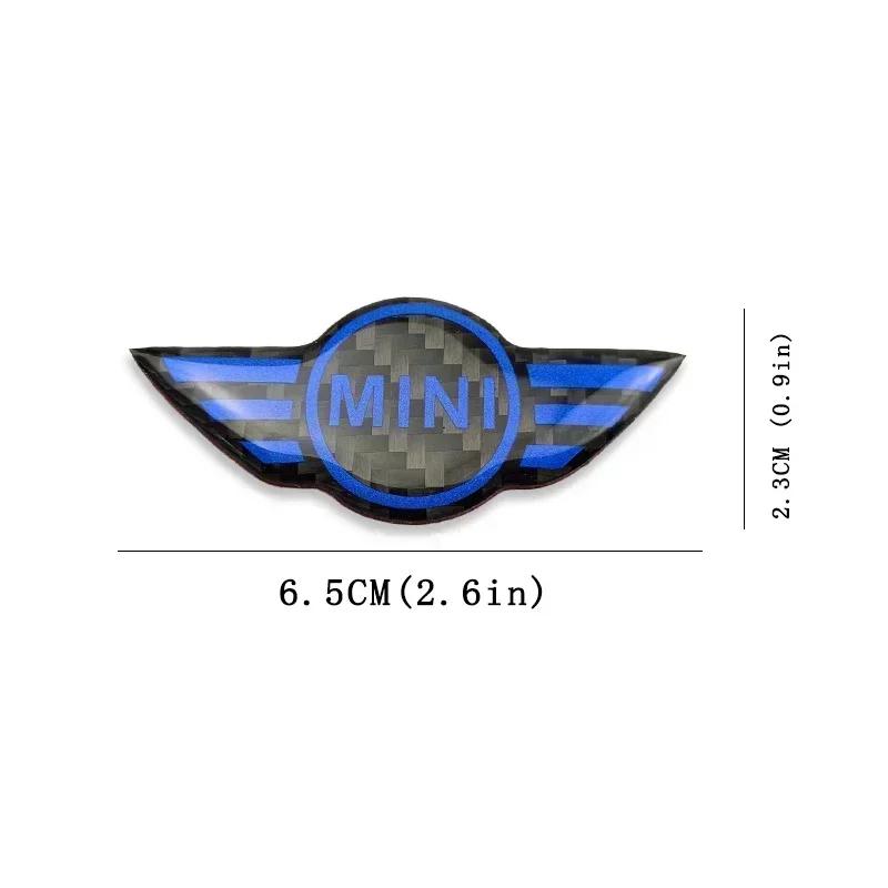 Emblème de Volant Intérieur de Voiture en Fibre de Carbone pour Mini Cooper John Cooper Works R50 R52 R53 R55 R56 F54 F55 F56 F60
