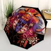 1pc Mask Art Automatic Open/close Folding Umbrella, Compact Portable Travel Umbrella, Perfect Birthday/Christmas, Cute Umbrella, Durable Con