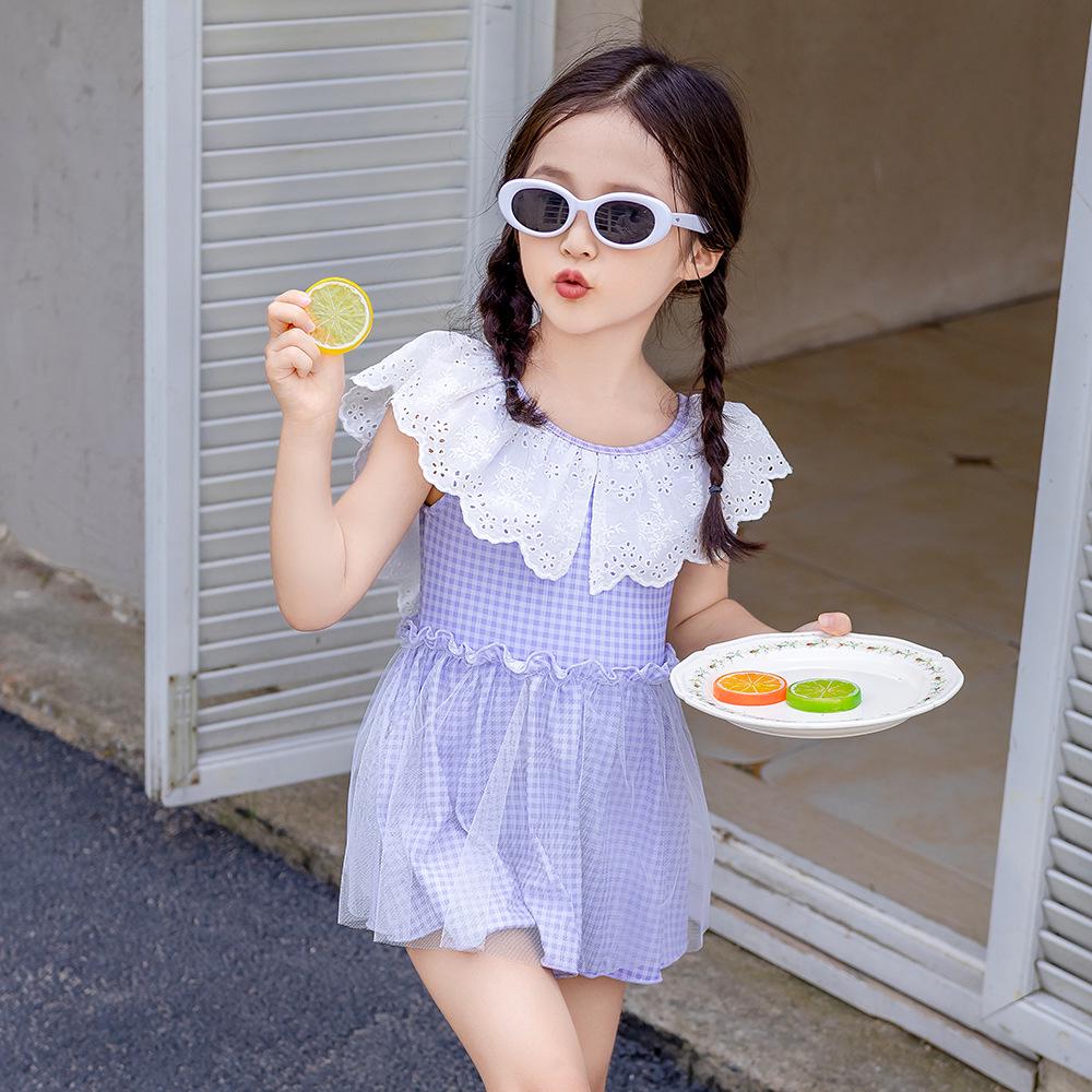 

2025 Новый детский слитный купальник-юбка для девочек – Модная купальная одежда для детей 110