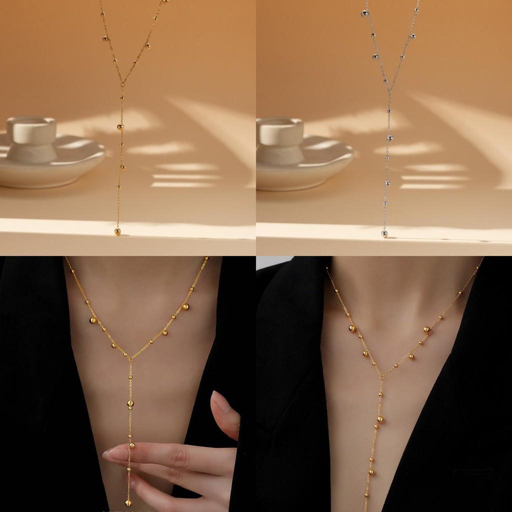 Stunning 2024 Fashionable 18k Gold Plated Geometric Tassel Pendant Necklace