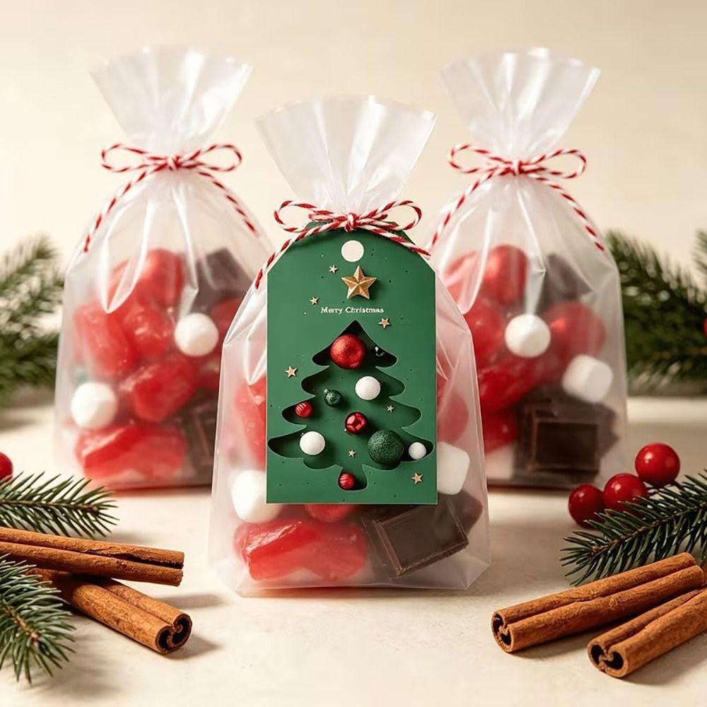 48PCS Hangable Holiday Gift Tag Cards Multicolor Gift Packaging Supplies  For Holiday Decor