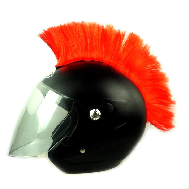 Rooster Comb Helmet Wig - Funny Motorcycle Decoration & Prank Prop
