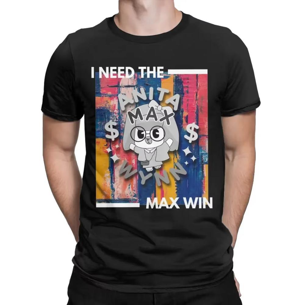 Anita Max Wynn T-Shirt Men Leisure Cotton Tees Round Collar Short Sleeve T Shirt Plus Size Tops