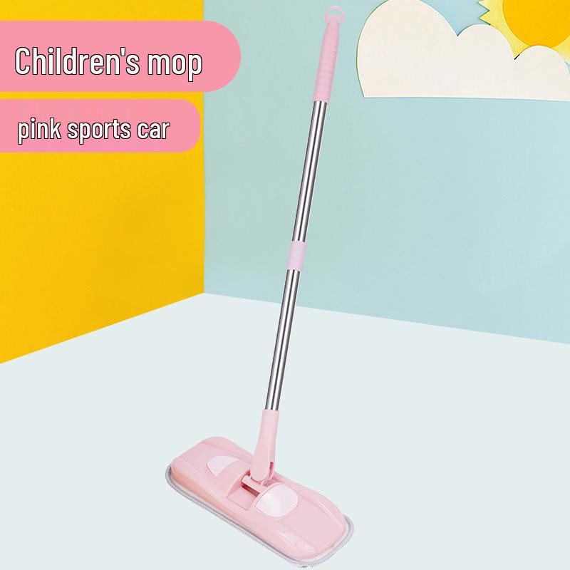 Kids' Cat-Themed Cleaning Set: Mini Broom, Dustpan, and Mop for Playhouse and School