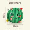 Cute Watermelon Squeaky Dog Toy Ball, Soft Plush Pet Chew Toy with Sound for Puppy Cat, Interactive Boredom Relief Pet Toy