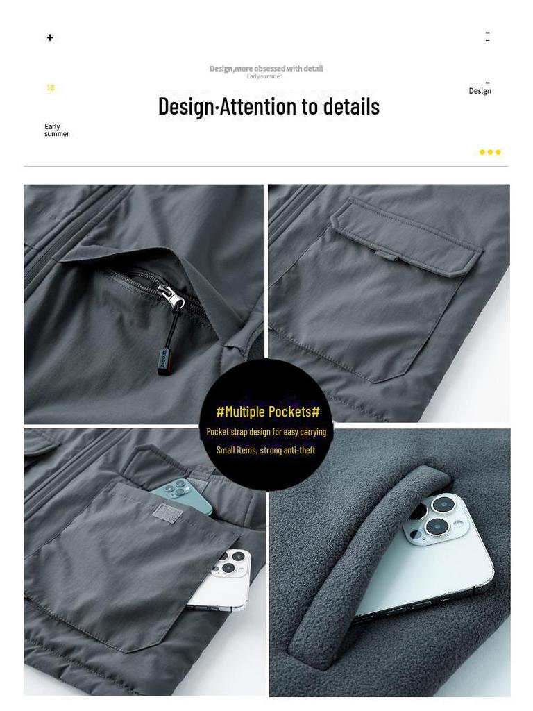 Herrväst med dubbelsidig design och flera fickor: Trendig sammetsväst för höst & vinter.