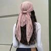 Square Shape Lace Trim Scarf Breathable Sun-Protection Shawl Fashion Bohemian Scarf