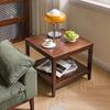 Solid Wood Double-Layer Storage Side Table