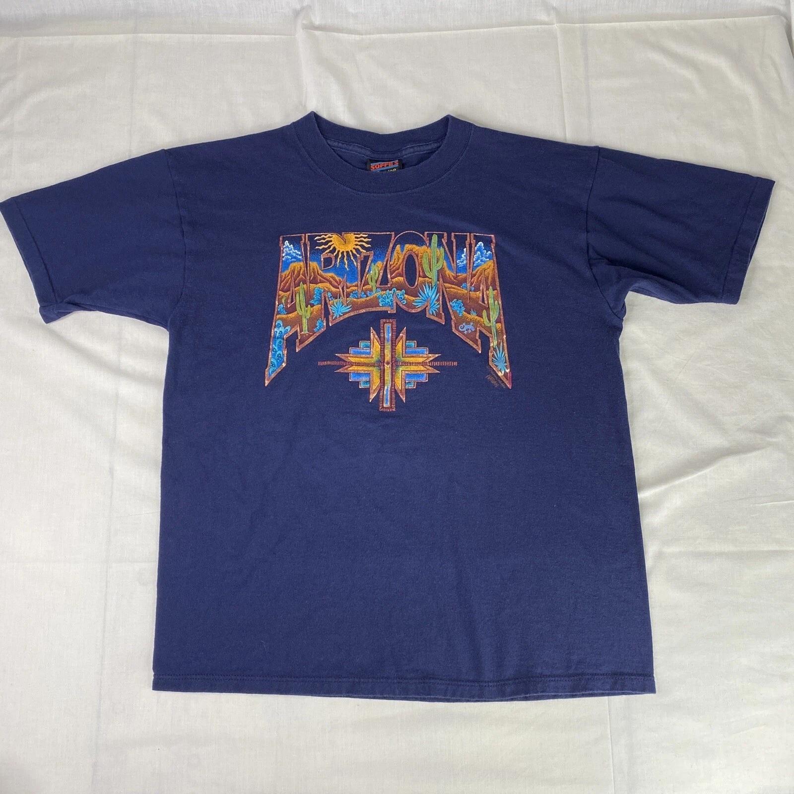 Vintage 90s Arizona Single Stitch Tee Shirt Medium Nathan Richards Collection S