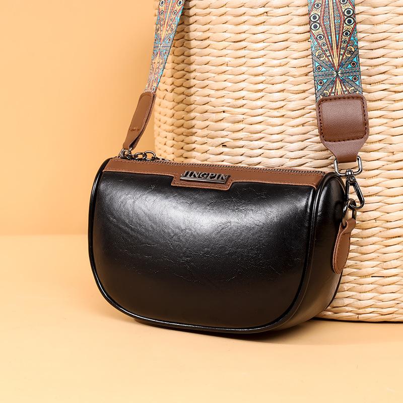 Fashion Small PU Leather Underarm Saddle Bags for Women Vintage Designer Shoulder Crossbody Bag
