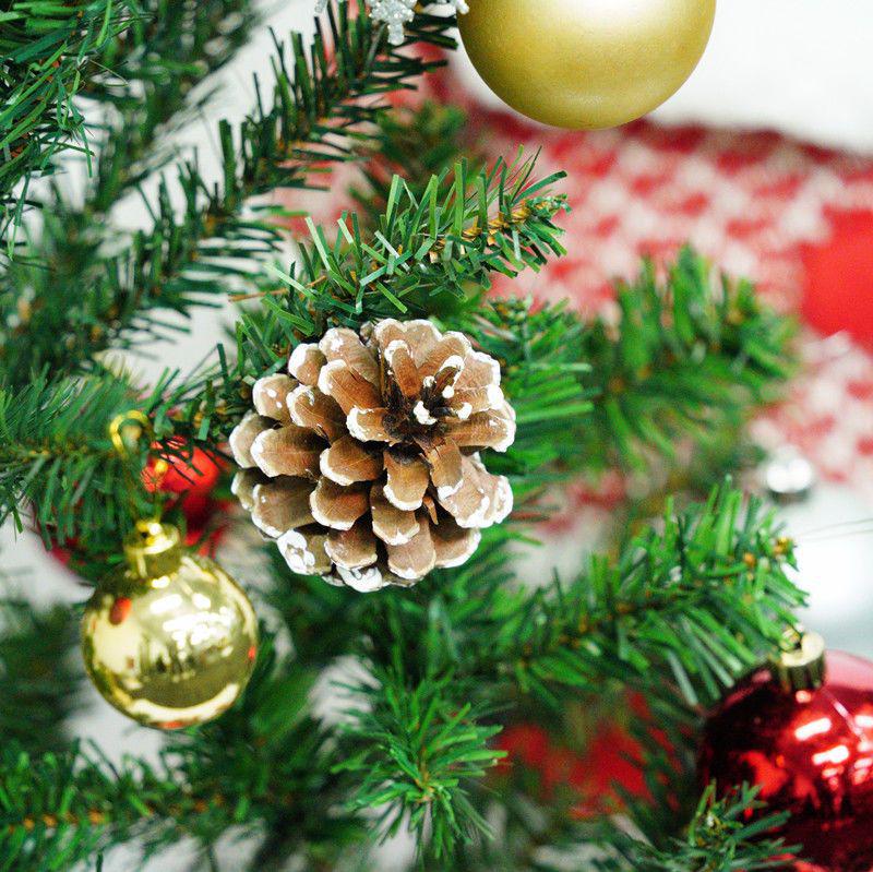 20/30/40cm DIY Christmas Desktop Tree with Ornaments - Potted Decorations