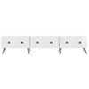 TV Cabinet High Gloss White 147 x 34.5 x 30 cm Particleboard
