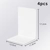 2-8pcs Transparent Acrylic Bookends L-Shaped Desktop Decorative Storage Rack Stable Support Book Stand Easy To Access for Office