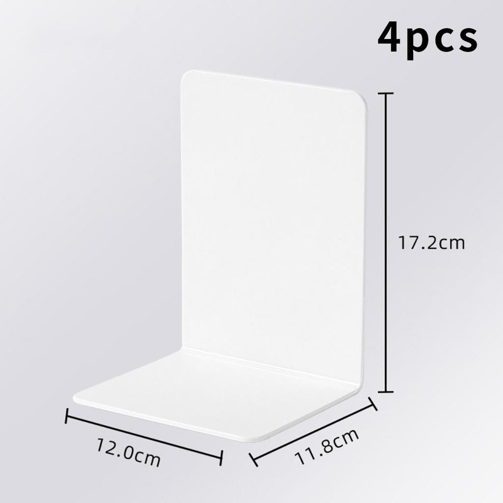 2-8pcs Transparent Acrylic Bookends L-Shaped Desktop Decorative Storage Rack Stable Support Book Stand Easy To Access for Office