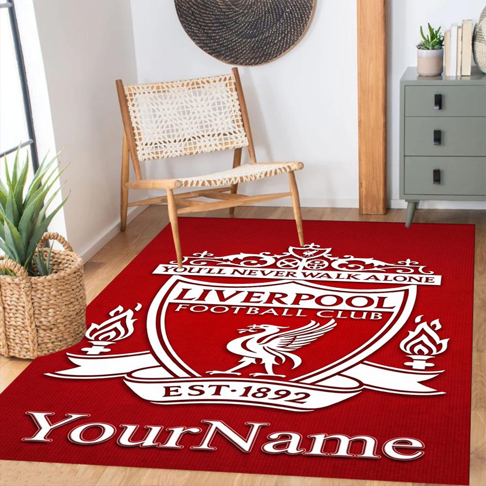 Liverpool Customize Text Area Rug Suitable for Decorate Room Outdoor Kitchen Bedrooms Antislip Carpet Office Home Decor