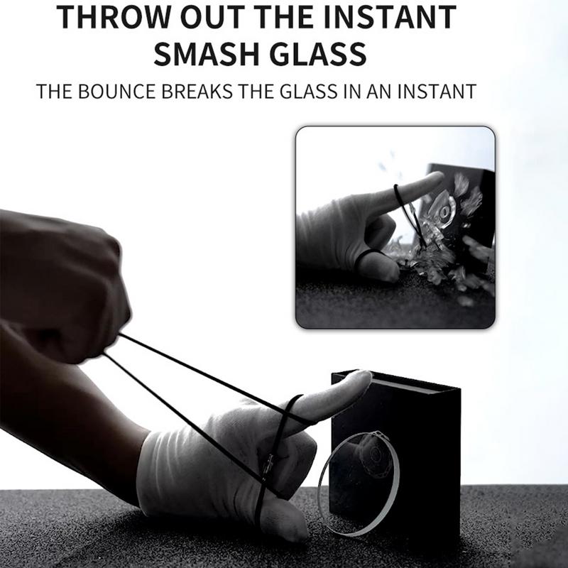 Glass Breaker Bracelet Vehicle Rapid Escape Wristband With Tungsten Carbide Bead Tempered Safety Glass Breaker For Men Women