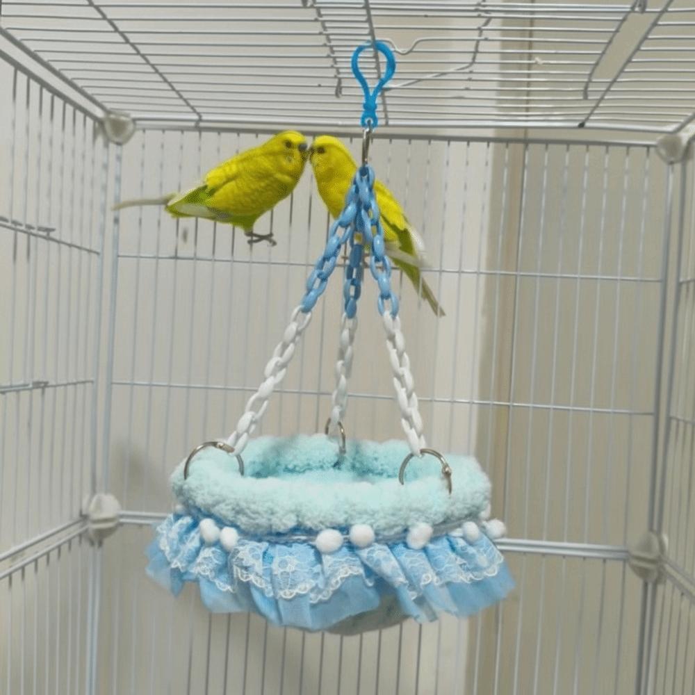 Versatile Thickened Parrot Nest Swing Breathable Cozy Bird Hanging Hammock Candy Color Warm Parrot Nest House Breeding Season