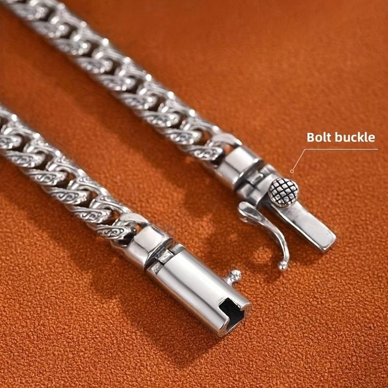 

Bold Funky Style S925 Silver Bracelet for Men - Vintage Hip Hop Punk, Quality Unplated Fashion Jewelry