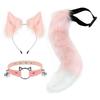 Plush Cat Ears Headband Cat Tail Accessories Collar Cute Cat Girl Animal Ears Hair Accessories Animal Tail Collar Accessories Set