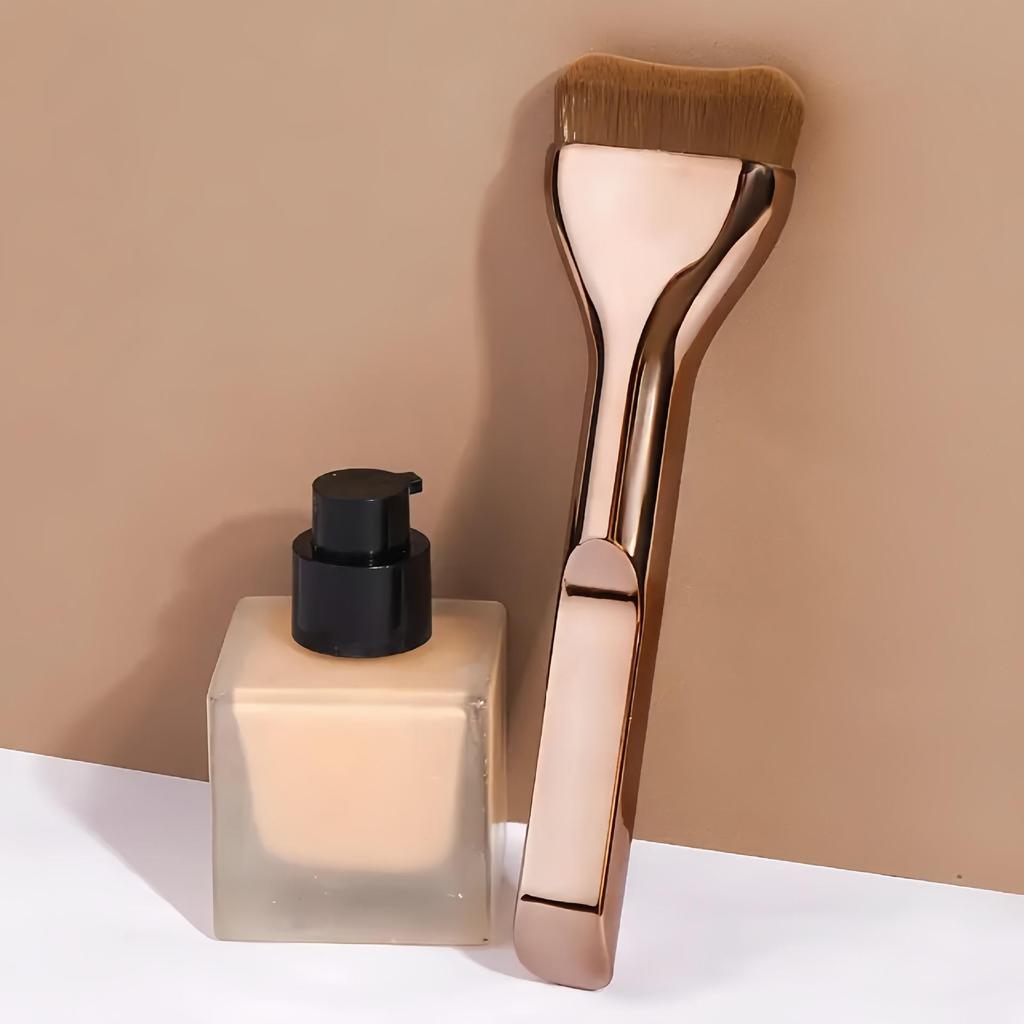 Ultra-Thin Tongue Shape Cushion Powder Brush - Flat Head, Soft Bristles for Seamless Concealer Application