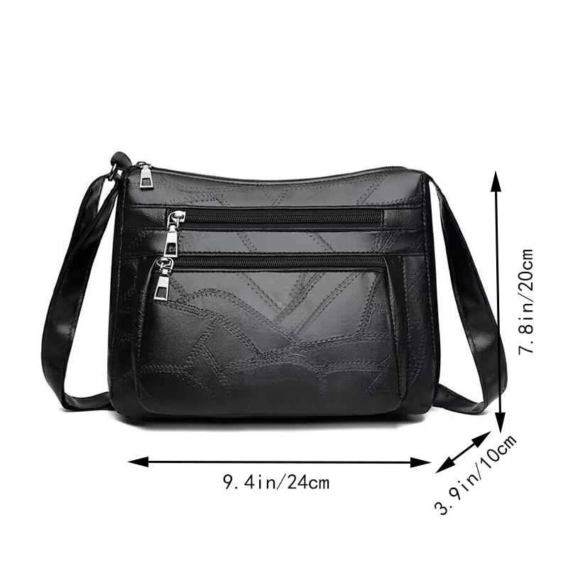 Lightweight soft bag Multi-layer new single shoulder crossbody bag Large capacity women's bag