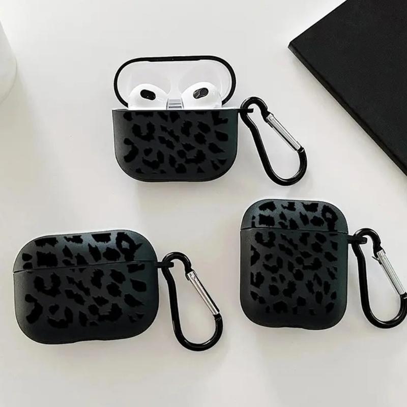 Fashionable TPU Case With NonSlip Textures For 1/2/3/4 Generation Earbuds In Sleekly Leopard Pattern Cover Pouches