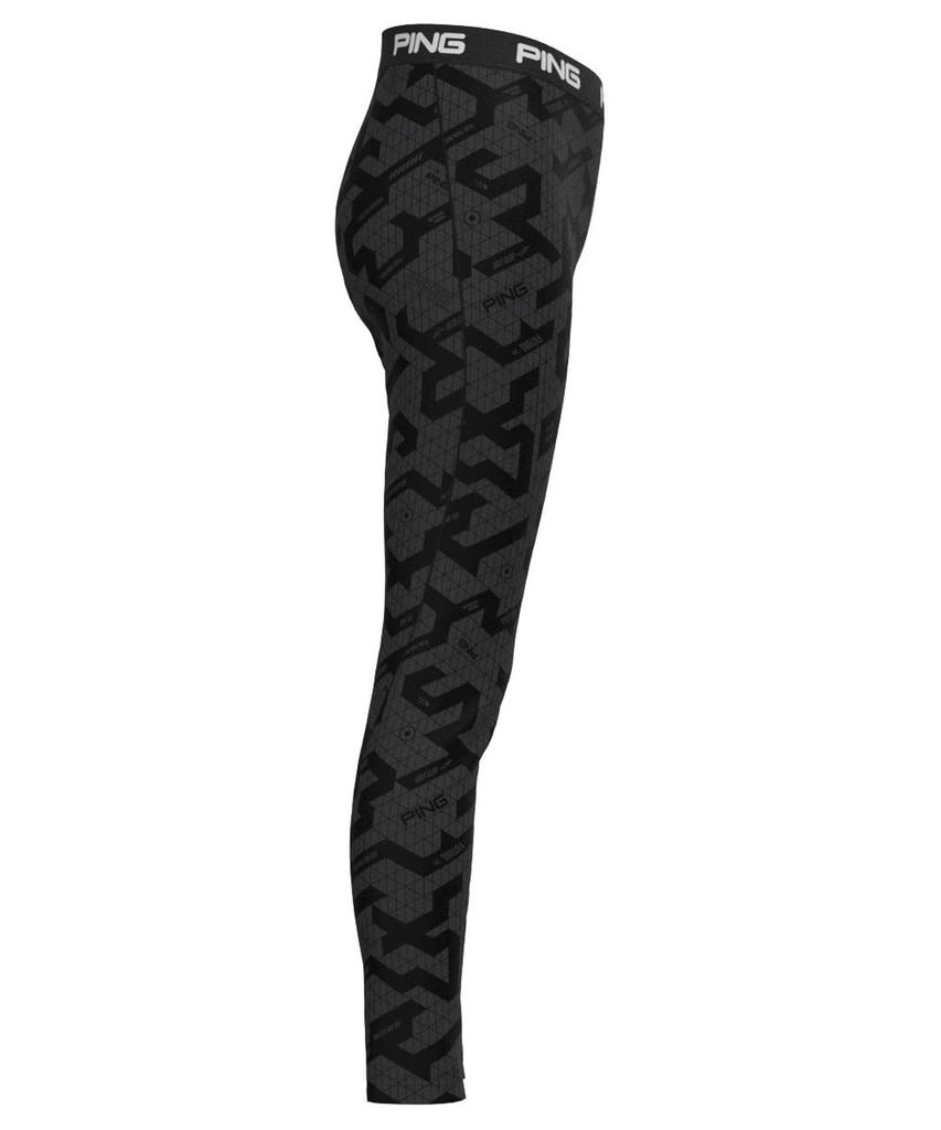 Ping Apparel Women's Golf Leggings (Brand Logo) 622-3283900 011_Black x Gray, Size M