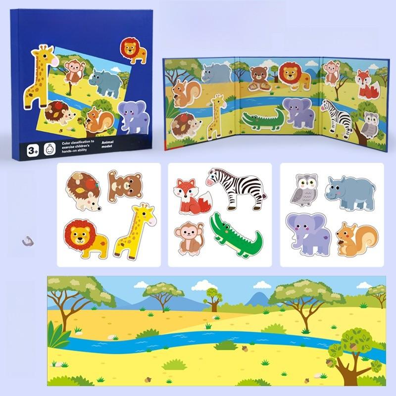 Wooden Magnetic Puzzle Book For Kids With Marine Life For Early Education And Brain Development
