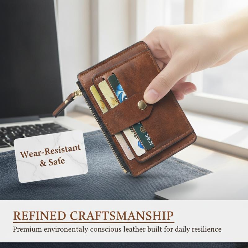 Luxury Small Men'S Credit Id Card Holder Wallet Male Slim Leather Wallet With Coin Pocket Brand Designer Purse For Men Women