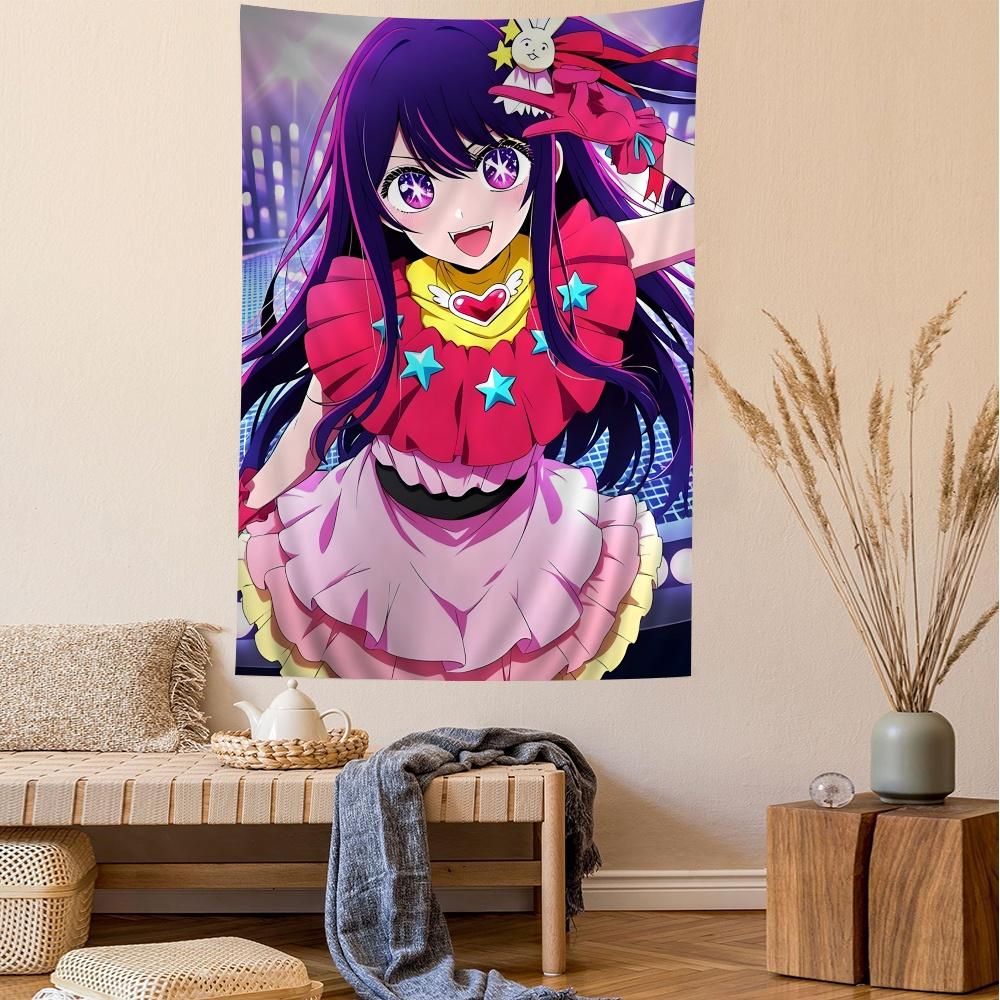 2025 Hot Sell Anime O-Oshi No Ko Hoshino Ai Hanging Bohemian Tapestry Hanging Tarot Hippie Wall Rugs Dorm Japanese Tapestry