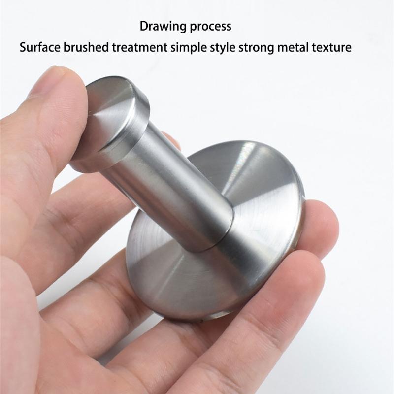 4Pcs Wall Mounted Coat Hook Stainless Steels Coat Hanger Heavy Duty Robes Hook Single Hook for Bag, Towel, Key, Hat