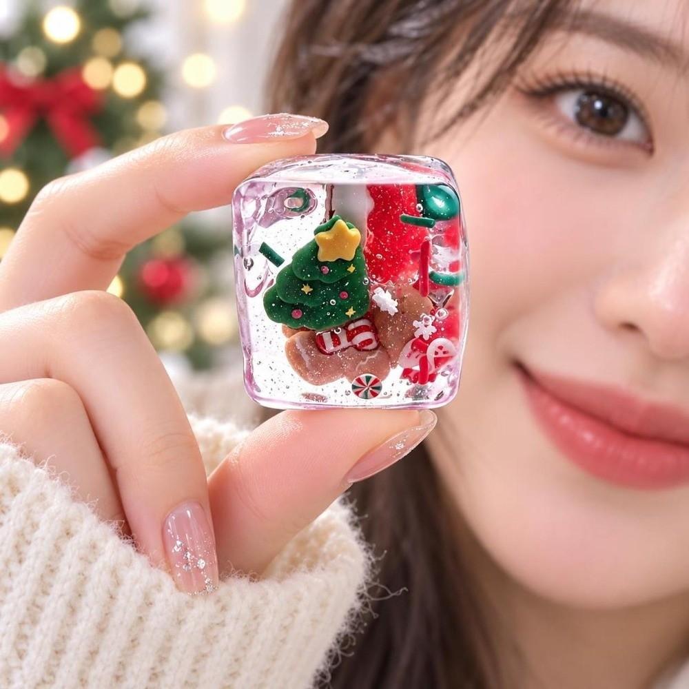 Transparent Ice Cube Fidget Toy Christmas Theme Maltose Fidget Toys Gifts